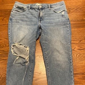 Madewell Distressed Mid-Rise Perfect Vintage Jean (Size 18W)